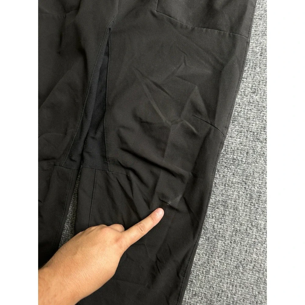 Womens Lululemon Black Stretch Jogger Pants Zip Pockets, Size L